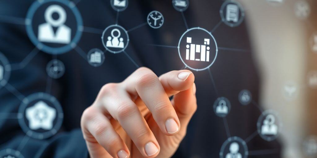 Person using a digital interface for knowledge management.